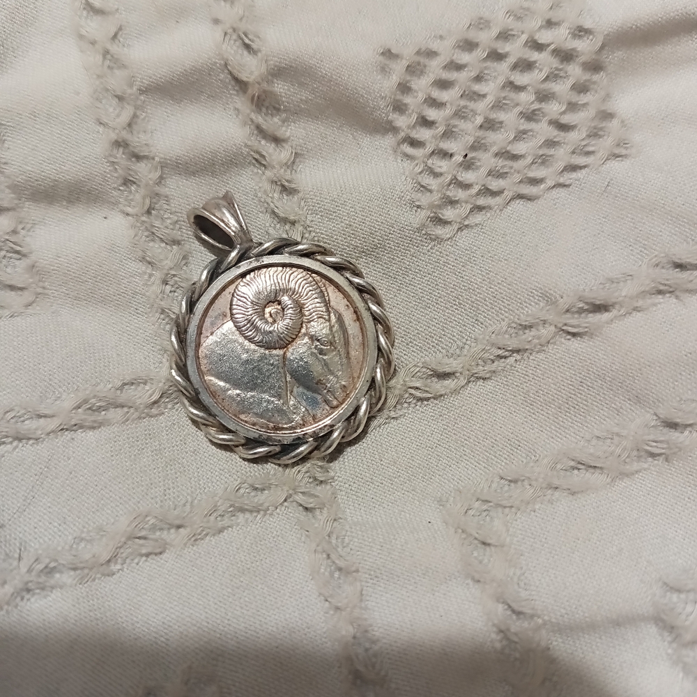 Silver and Gold Spiral Pendant